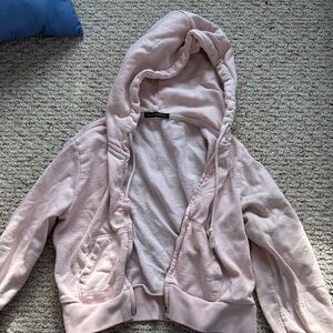 Blush Pink Zip-Up Hoodie